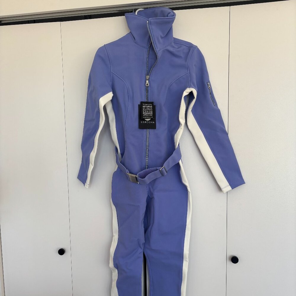 Cordova ski suit, size L, color: myrtle (lilac), winter 2022-2023 + belt bag